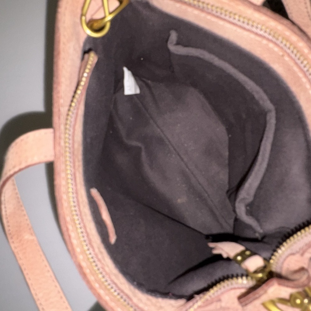 Madewell The Zip-Top Transport Crossbody Bag Nubuck Leather Everyday Purse Brown - Picture 7 of 16